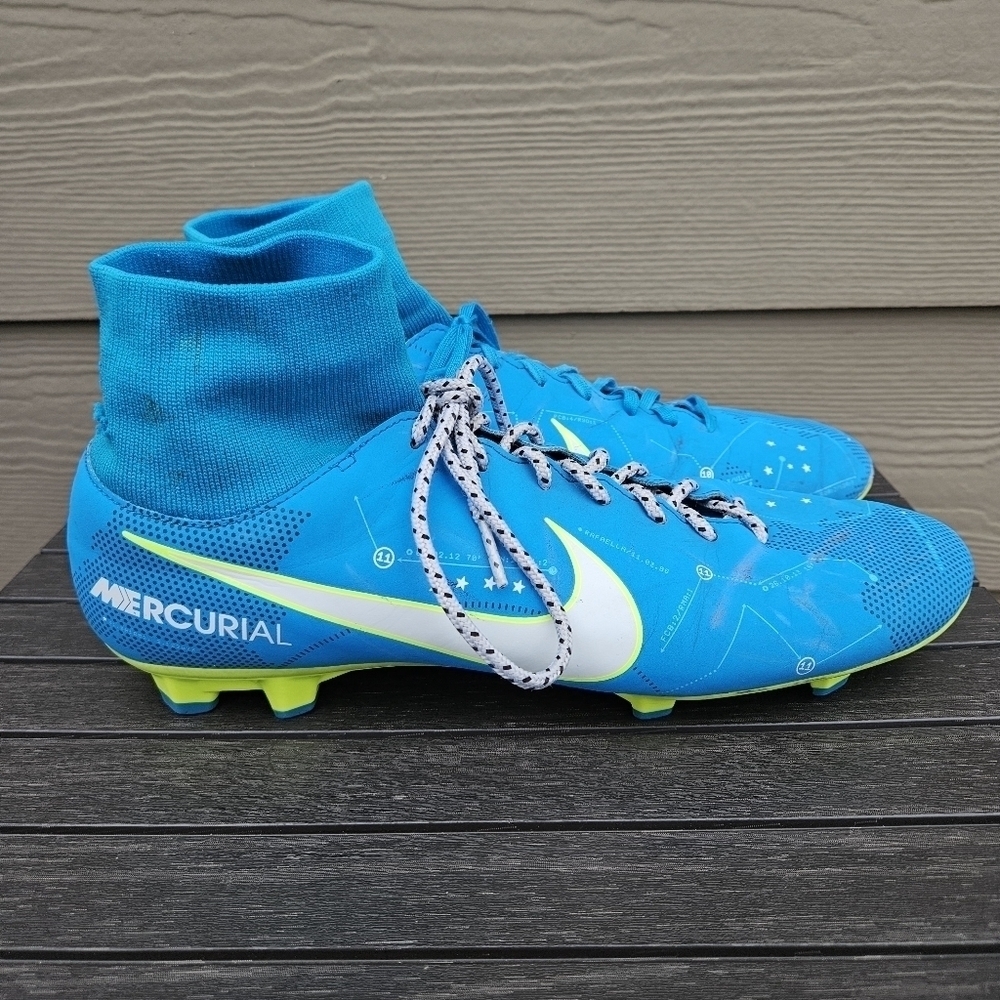 NIKE MERCURIAL VICTORY VI DF NJR FG NEYMAR BLUE ORBIT-WHITE SZ 11 921506-400